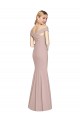 Cheap Off the Shoulder Criss Cross Back Trumpet Prom Dress UK