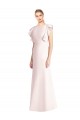 Cheap Ruffle Cap Sleeves Open Back Trumpet Prom Dress UK