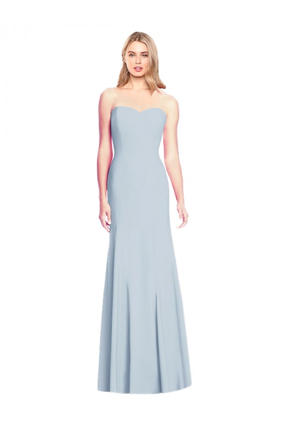 Cheap Sweetheart Strapless Flared Skirt Maxi Prom Dress UK