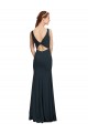 Cheap Sleeveless Bateau Neckline Crepe Prom Dress with Twist Back UK