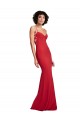 Cheap Spaghetti Strap Slip Neckline Crepe Prom Dress UK