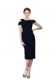 Cheap Draped Cross Shoulder Stretch Crepe Cocktail Prom Dress / Homecoming Dress UK