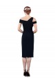 Cheap Draped Cross Shoulder Stretch Crepe Cocktail Prom Dress / Homecoming Dress UK