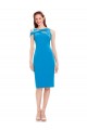 Cheap Sleeveless Crepe Cocktail Prom Dress / Homecoming Dress with Keyhole Off The Shoulder Detailing UK