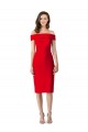 Cheap Off the Shoulder Square Neck Cocktail Prom Dress / Homecoming Dress UK