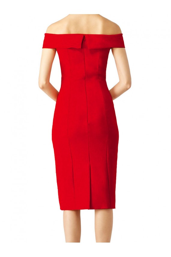 Cheap Off the Shoulder Square Neck Cocktail Prom Dress / Homecoming Dress UK