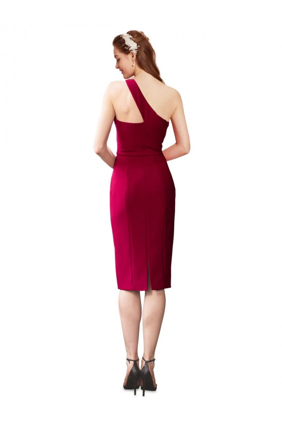 Cheap One Shoulder Short Crepe Cocktail Prom Dress / Homecoming Dress UK