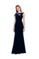 Cheap Sleeveless Crepe Mermaid Prom Dress with Side Slit UK