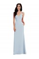 Cheap V Back Spaghetti Strap Maxi Prom Dress with Pockets UK