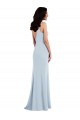 Cheap V Back Spaghetti Strap Maxi Prom Dress with Pockets UK