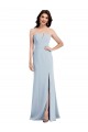Cheap Strapless Notch Crepe Prom Dress with Front Slit UK