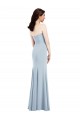 Cheap Strapless Notch Crepe Prom Dress with Front Slit UK