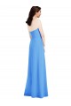 Cheap Strapless Pleated Skirt Crepe Prom Dress with Pockets UK