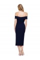 Cheap Midi Length Short Crepe Cocktail Prom Dress / Homecoming Dress with Side Split UK