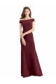 Cheap Off the Shoulder Fit and Flare Stretch Crepe Prom Dress UK