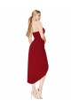 Cheap Cocktail Length Sweetheart Mermaid Wrap Crepe Prom Dress UK