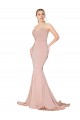 Cheap Sweep Train Sweetheart Long Mermaid Crepe Prom Dress Low Back UK
