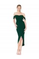 Cheap Off the Shoulder Short Knee Length Crepe Wrap Cocktail Prom Dress / Homecoming Dress UK