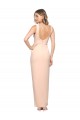 Cheap Floor Length Square Neck Long Sheath Crepe Prom Dress  UK