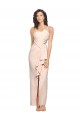 Cheap Long Full Length Ruffles Strapless Low Back Crepe Prom Dress with Straps UK