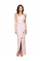 Cheap Strapless Long Full Length Ruffles Low Back Crepe Prom Dress UK
