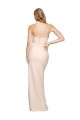 Cheap Full Length Low Back Strapless Crepe Prom Dress with Thigh High Side Split UK