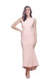 Cheap High Neck Low V-Back Midi Length Crepe Cocktail Dress / Prom Dress UK