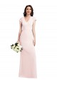 Cheap Cap Sleeve A-Line Crepe Prom Dress with Pockets UK