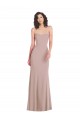 Cheap Strapless Princess Line Crepe Mermaid Prom Dress UK