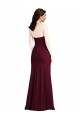 Cheap Strapless Crepe Maxi Prom Dress with Front Slit UK