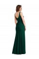 Cheap Square Neck Trumpet Maxi Prom Dress with Front Slit UK