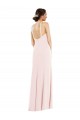 Cheap Criss Cross Halter Princess Line Trumpet Crepe Prom Dress UK