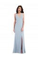 Cheap Criss Cross Cutout Back Maxi Prom Dress with Front Slit UK