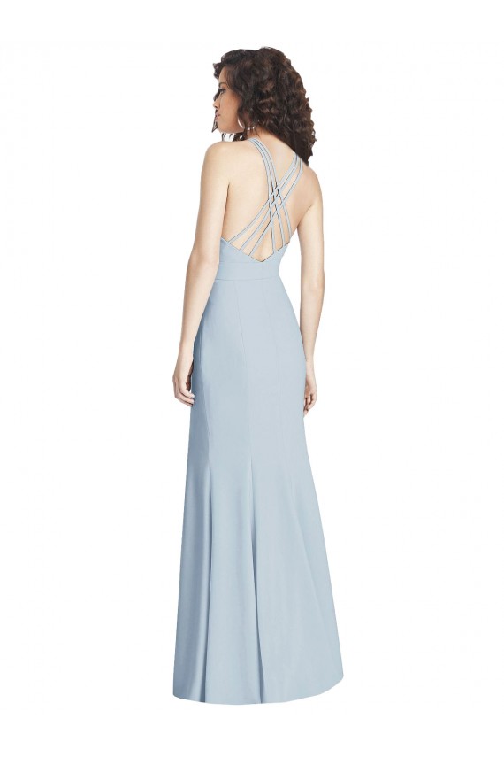 Cheap Criss Cross Open Back Trumpet Prom Dress UK