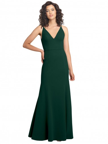 Cheap Form Fitting Stretch Crepe A-Line Prom Dress UK