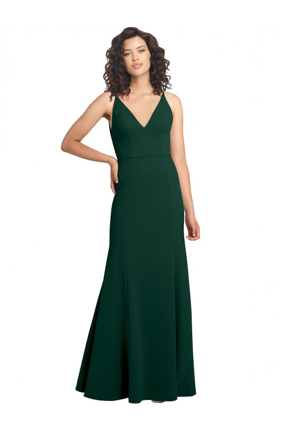 Cheap Form Fitting Stretch Crepe A-Line Prom Dress UK