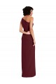 Cheap Sleek One Shoulder Long Crepe Prom Dress with Daring Slit UK