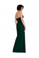 Cheap Scooped Strapless Neckline Crepe Prom Dress with Side Slit UK