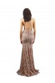 Cheap Floral Patterned Backless V-Neckline Sequin Prom Dress UK