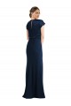 Cheap Soft Bow Blouson Bodice Trumpet Crepe Prom Dress UK