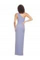 Cheap Floor Length One Shoulder Crepe Prom Dress with Pencil Skirt and Side Split UK