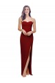Cheap Straight Pencil Skirt Long Sweetheart Crepe Prom Dress with High Side Split UK