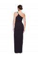 Cheap Long Floor Length Crepe Prom Dress with Side Split and One Strap UK