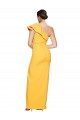 Cheap One Shoulder Floor Length Crepe Prom Dress with Thigh High Split UK