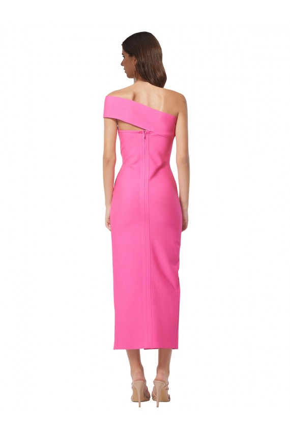 Cheap One Shoulder Neckline Short Midi Length Crepe Cocktail Prom Dress / Homecoming Dress UK