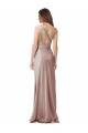 Cheap One Shoulder Black-Tie Floor Length Long Stretch Satin Prom Dress UK