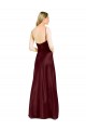 Cheap Sleek Spaghetti Straps V-Neck Stretch Satin Prom Dress with Center Front Slit UK