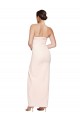Cheap Cowl Neck Strapless Stretch Satin Prom Dress with High Split UK