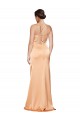 Cheap One Shoulder Ruched Stretch Satin Prom Dress with Thigh High Split UK
