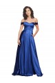 Cheap Ball Gown Off the Shoulder Sweetheart Stretch Satin Prom Dress UK